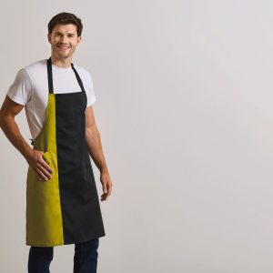 Tablier à bavette bicolore