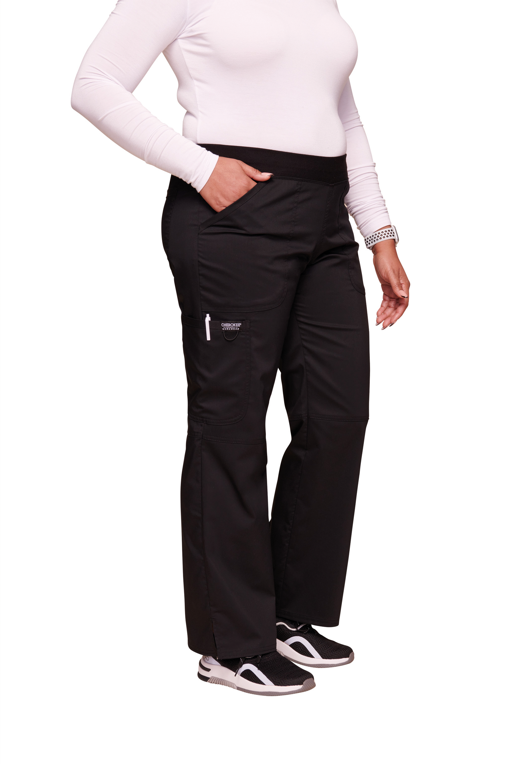 Pantalon cargo à taille moyenne à enfiler femme – Image 159