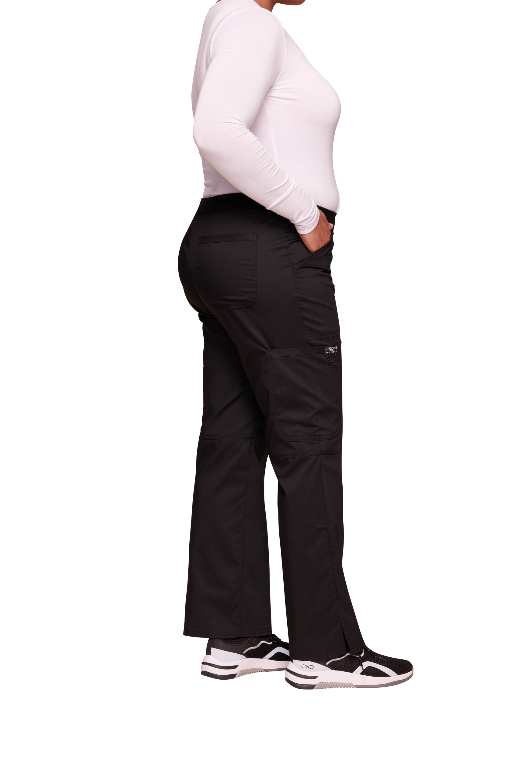 Pantalon cargo à taille moyenne à enfiler femme – Image 160