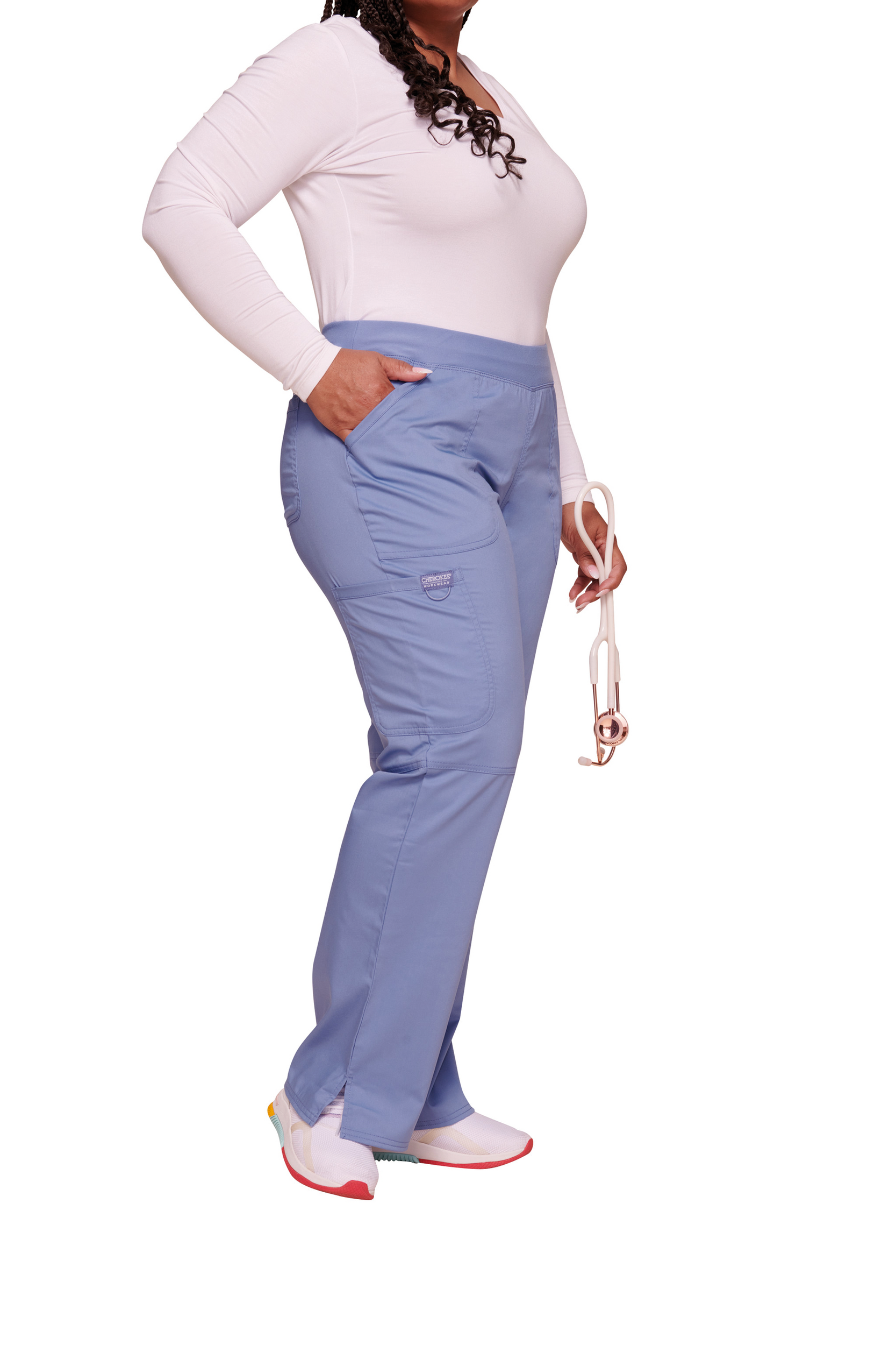 Pantalon cargo à taille moyenne à enfiler femme – Image 199