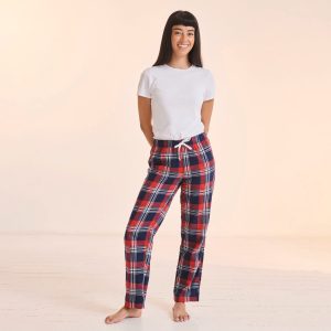Pantalon femme à motif tartan