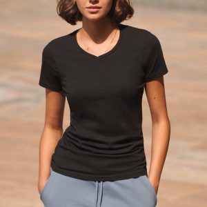 T-shirt femme col v Feel Good