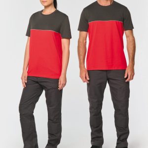 T-shirt bicolore écoresponsable manches courtes unisexe