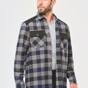 Chemise à carreaux avec poches homme