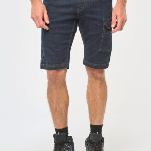 Bermuda denim multipoches homme