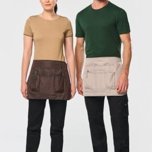 Tablier court de jardinage écoresponsable unisexe