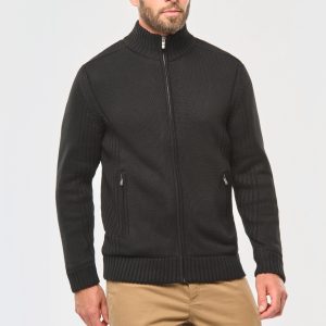 Cardigan doublé polaire homme