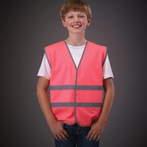 Gilet avec bordures et bandes réfléchissantes