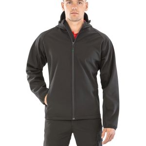 Veste softshell recyclée 3 couches à capuche homme